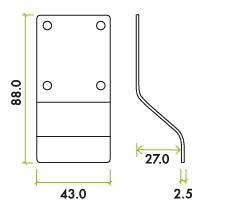 Zoo Hardware ZAS19 Blank Cylinder Latch Pull