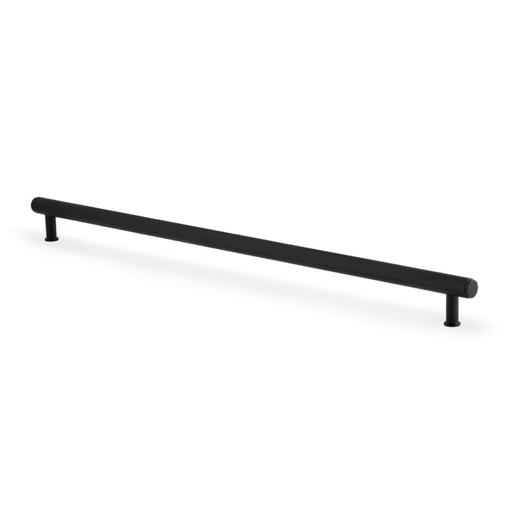 Alexander Wilks AW809 Crispin Knurled Cabinet handle - 448mm - black