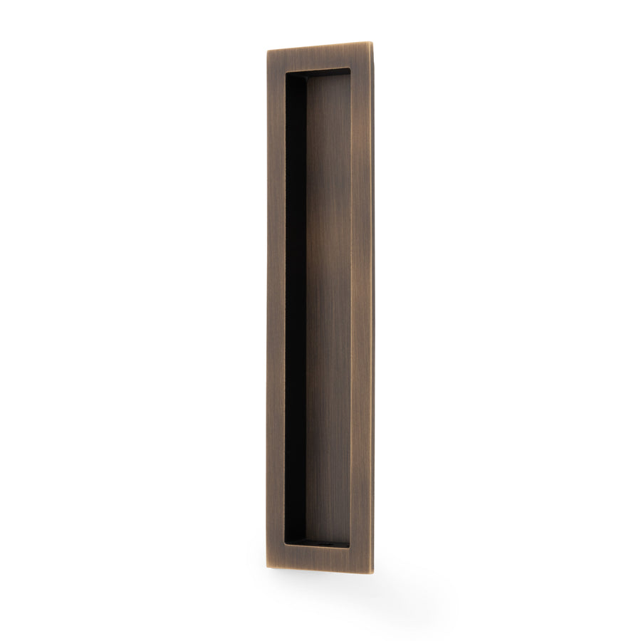 Alexander Wilks AW911 Rectangular Flush Pull - 200mm - antique brass
