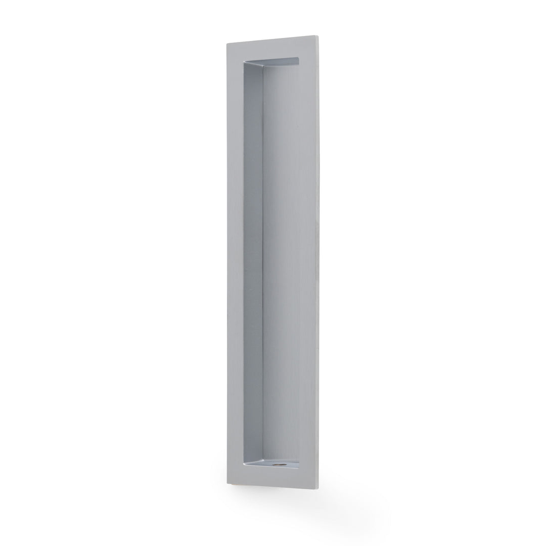 Alexander Wilks AW911 Rectangular Flush Pull - 200mm - satin chrome