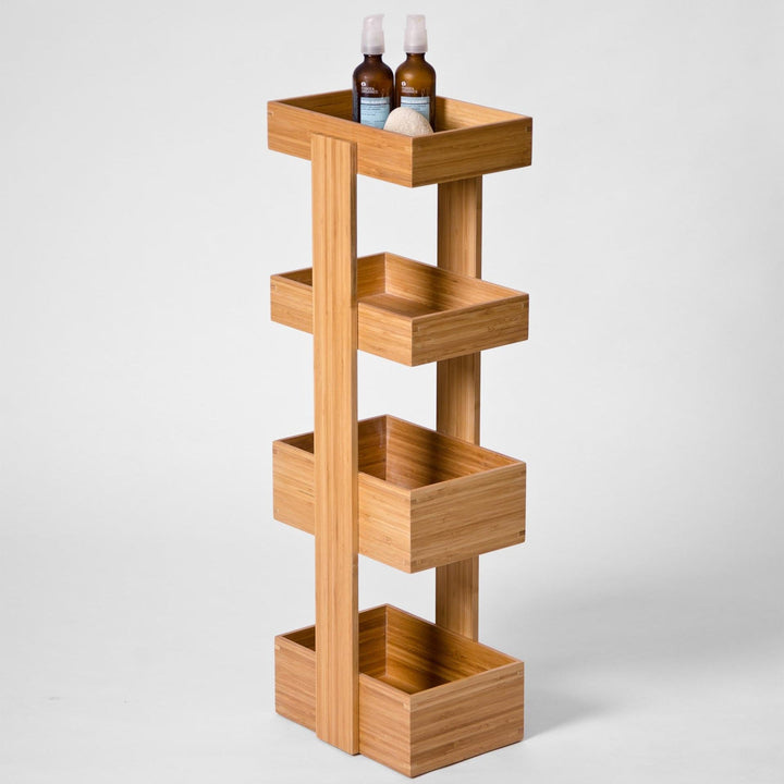 WIREWORKS 70021 Bamboo Four Tier Caddy