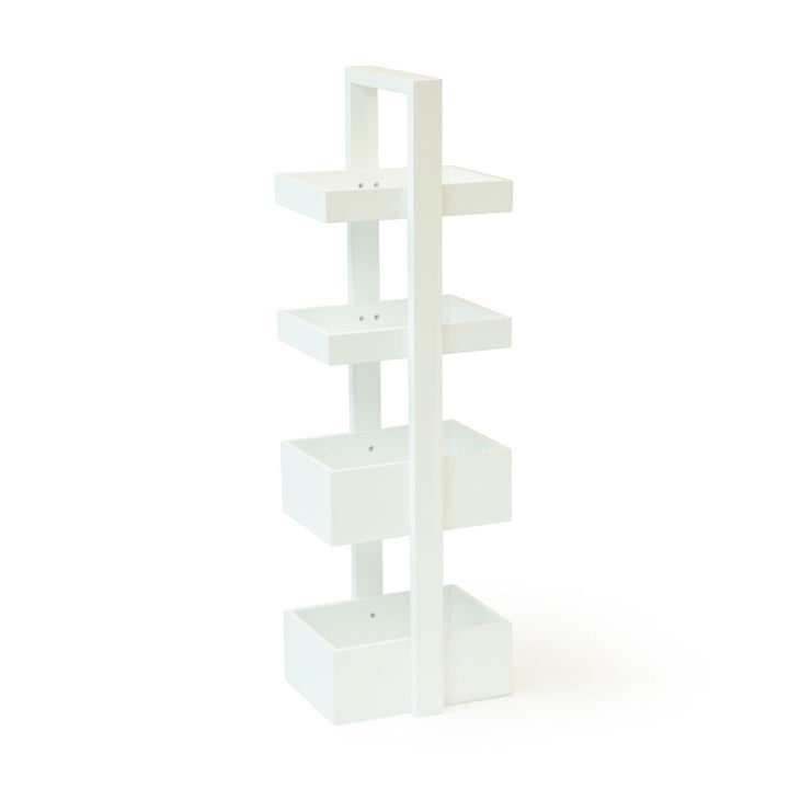 WIREWORKS 80005 Mount Fuji Beech Wood White 4 Tray Caddy