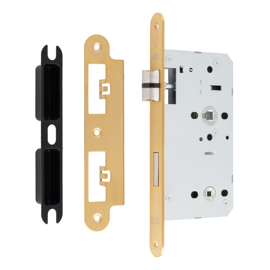 Carlisle Brass Eurospec DIN DLX Radius Bathlock - 60mm - itfitz