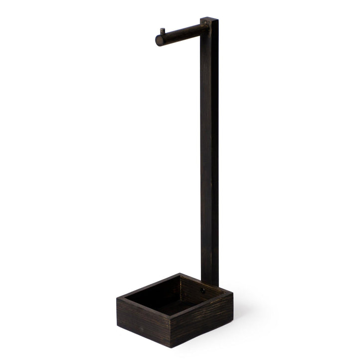 WIREWORKS 63006 Mezza Dark Oak Free Standing Toilet Roll Holder