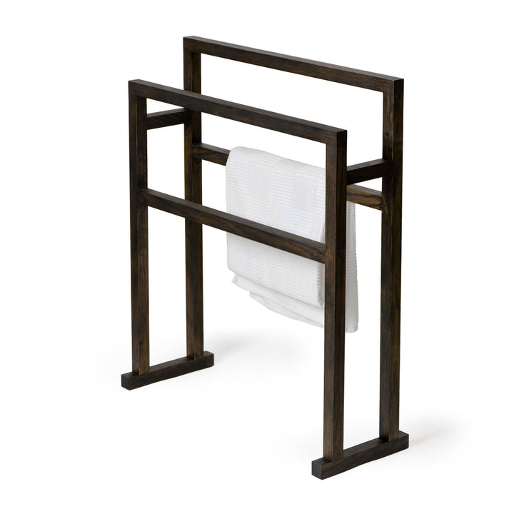 WIREWORKS 63220 Dark Oak Free Standing Towel Rail