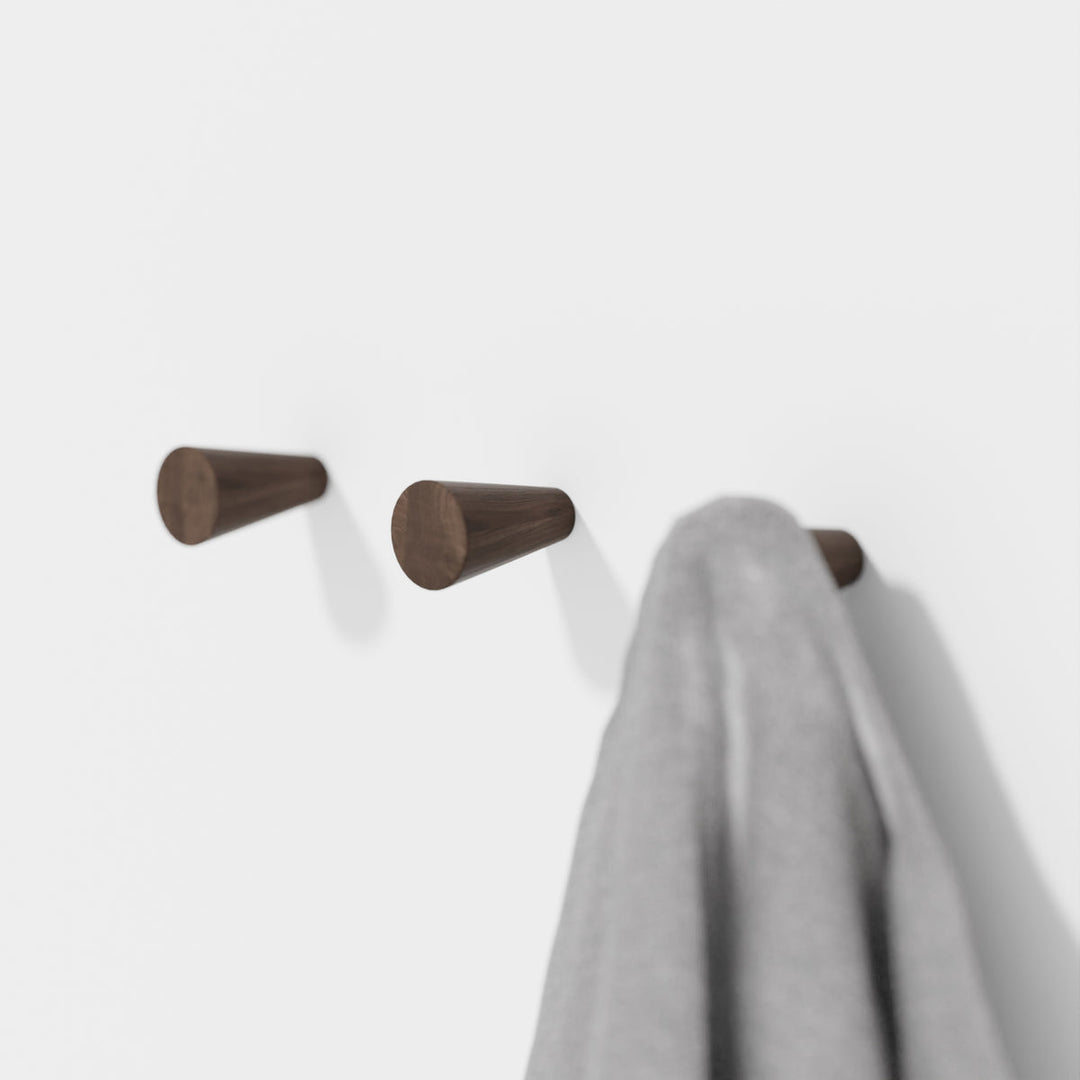 WIREWORKS 66010 Walnut Slimline Wall Hooks