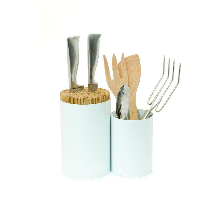 WIREWORKS 10101 White Knife and Spoon Utensil Holder
