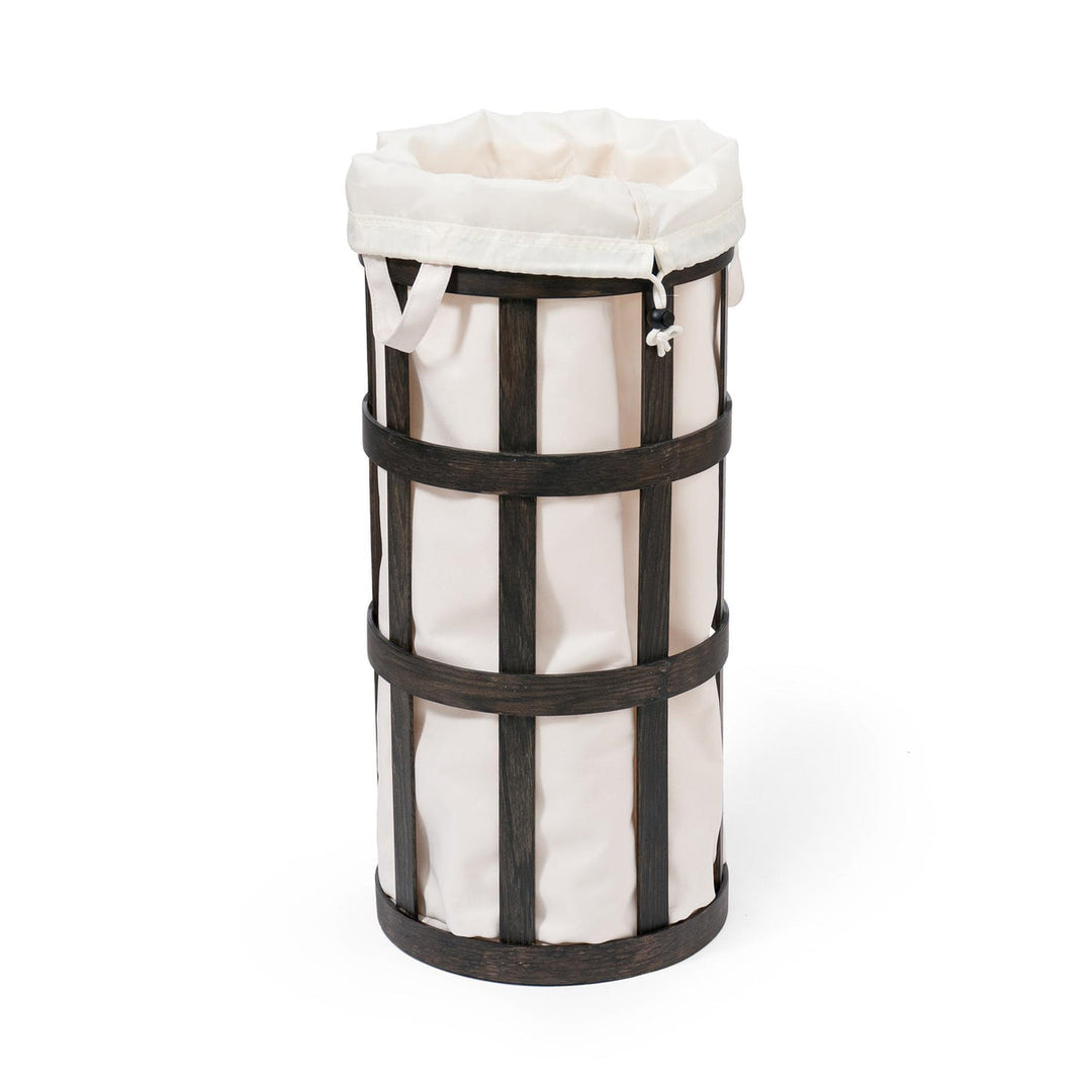 WIREWORKS 63224 Dark Oak/White Laundry Basket Cage
