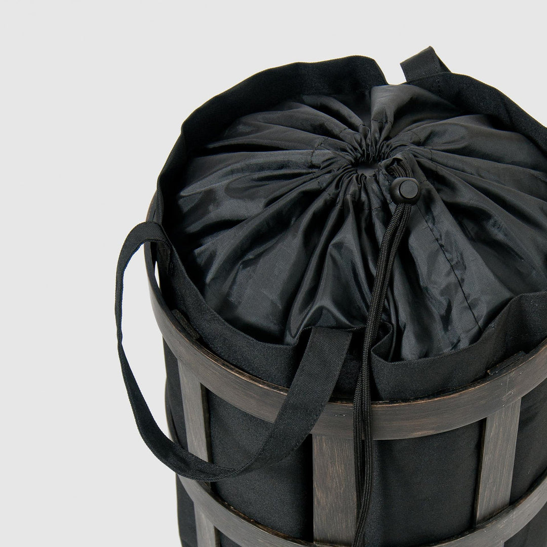 WIREWORKS 63225 Dark Oak/Black Laundry Basket Cage - itfitz