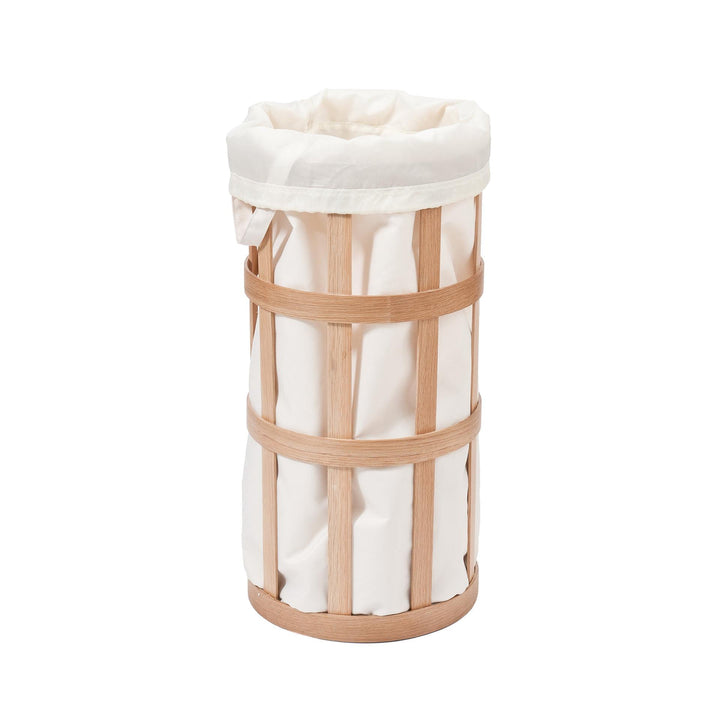 WIREWORKS 63222 Oak/White Laundry Basket Cage