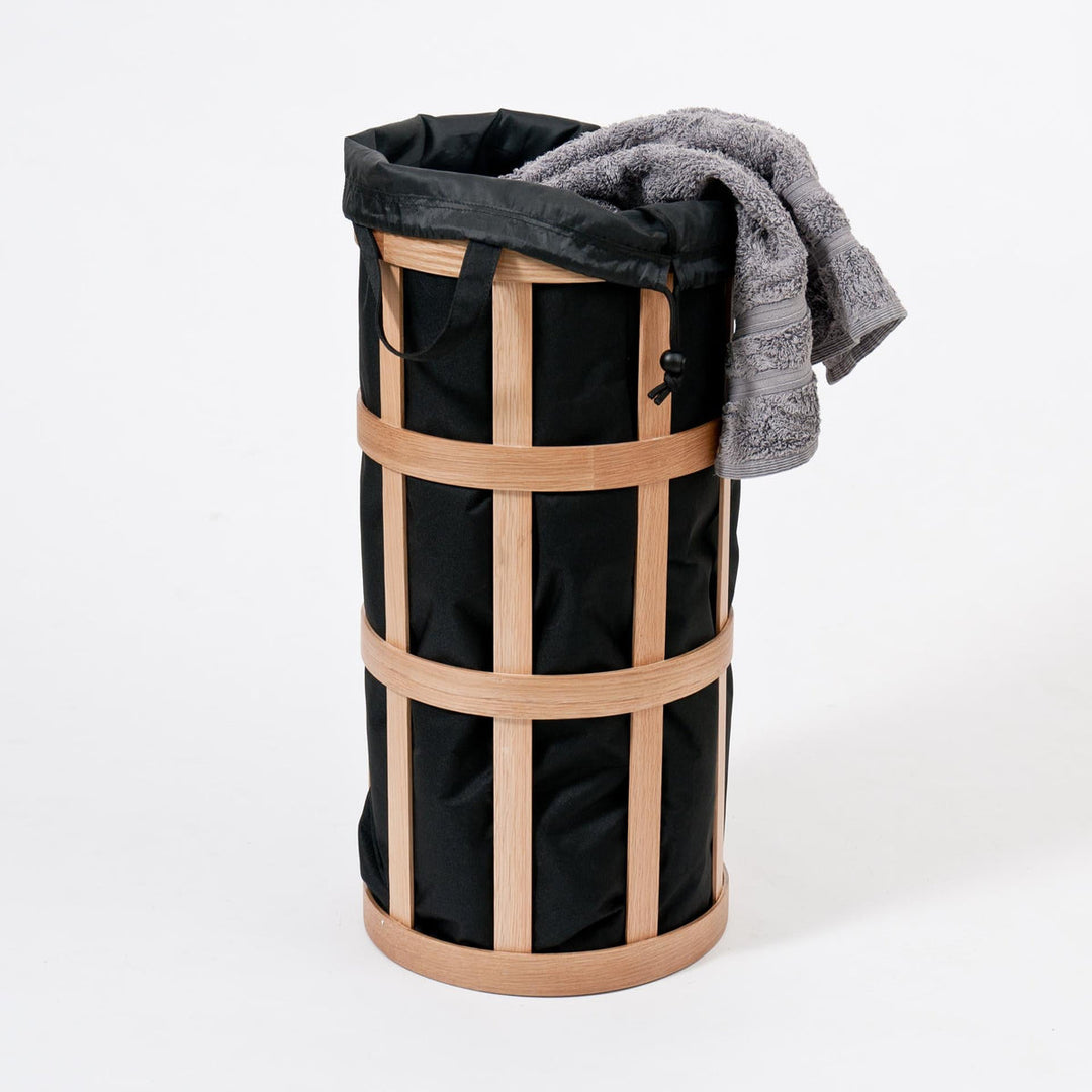 WIREWORKS 63223 Dark Oak/Black Laundry Basket Cage - itfitz