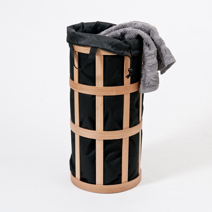 WIREWORKS 63223 Dark Oak/Black Laundry Basket Cage - itfitz