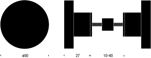 FROST Vest 1990 Double Shower Door Knob