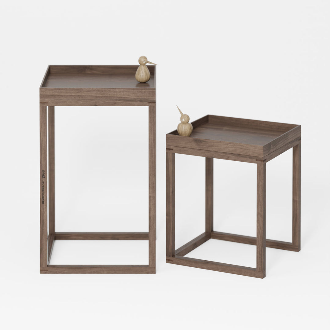 WIREWORKS 30090 Walnut Nest of Tables