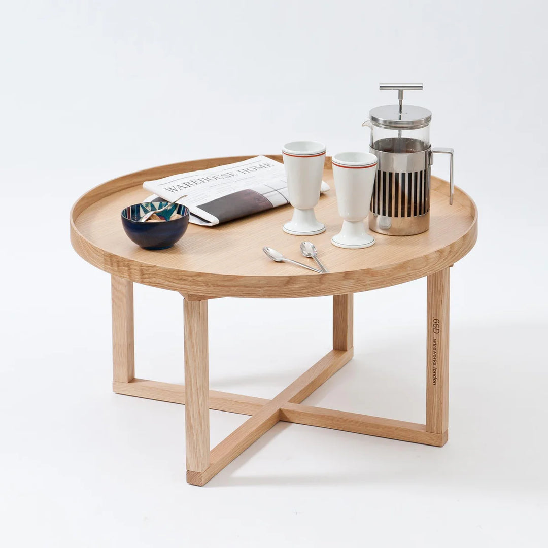 WIREWORKS Round Oak Coffee Table 66D