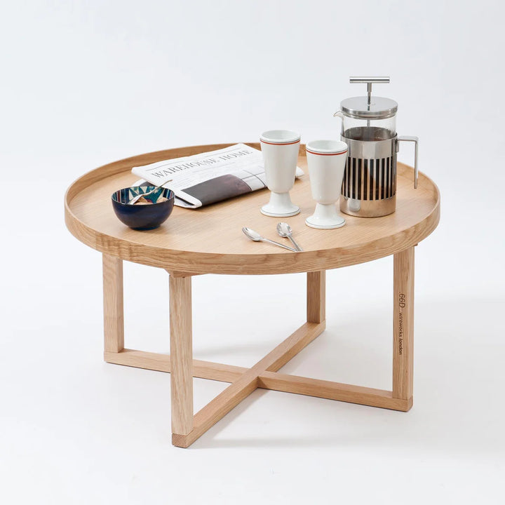 WIREWORKS Round Oak Coffee Table 66D