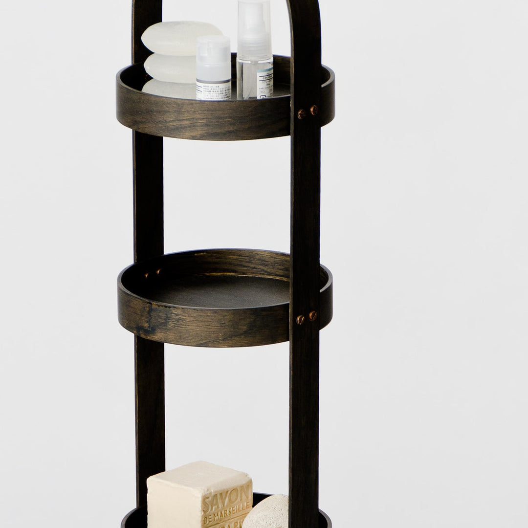 WIREWORKS 63216 Dark Oak Round Four Tier Caddy - itfitz