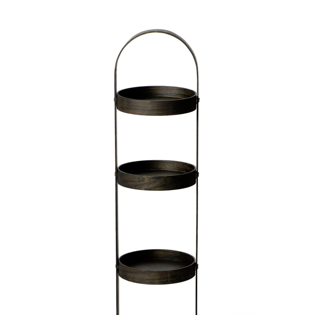 WIREWORKS 63216 Dark Oak Round Four Tier Caddy - itfitz