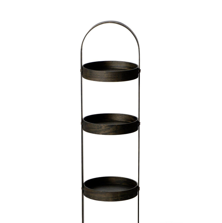 WIREWORKS 63216 Dark Oak Round Four Tier Caddy - itfitz