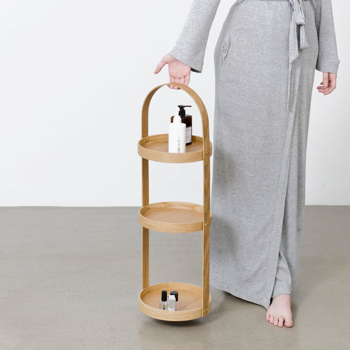 WIREWORKS 63217 Oak Round Three Tier Caddy