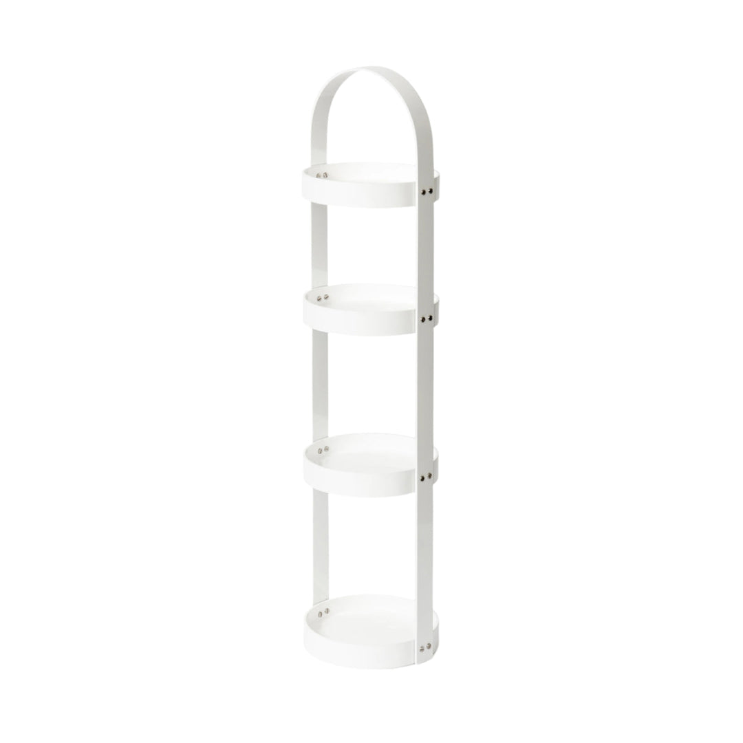 WIREWORKS 80020 White Beech Wood Round Four Tier Caddy - itfitz