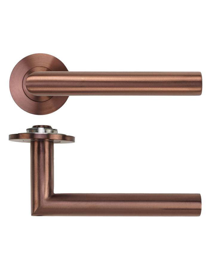 Zoo Hardware Rosso Tecnica RT010 Lugano Slim Lever Handle Set - itfitz