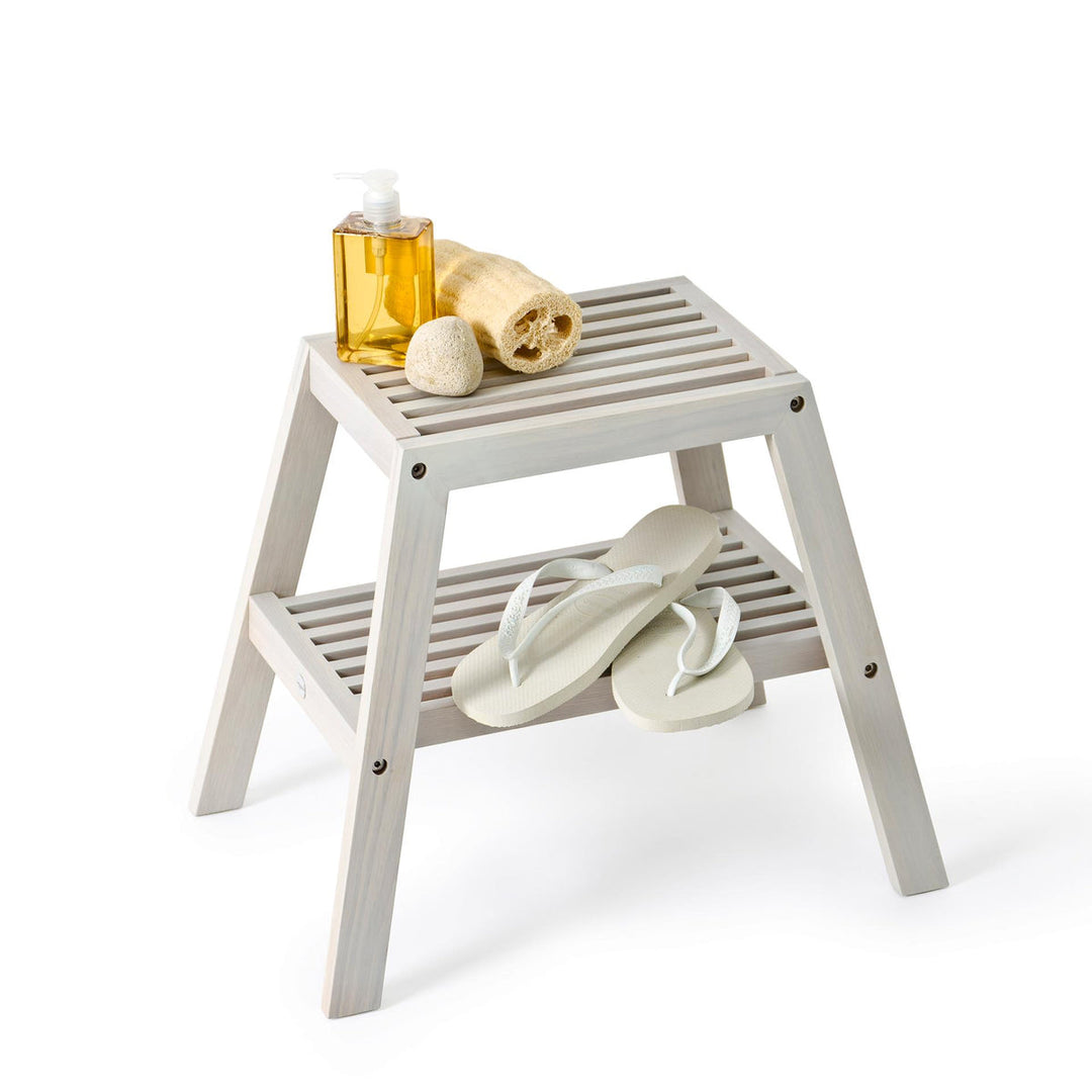 WIREWORKS 65008 Oak Oyster Slatted Stool