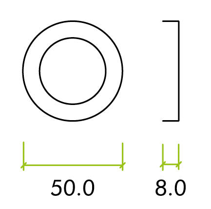 Zoo Hardware Rosso Tecnica RT002 Lever Key Escutcheon