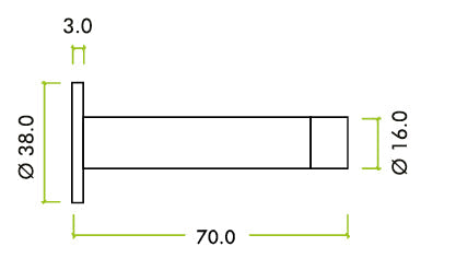 Zoo Hardware ZAB07B 70mm Projection Stop