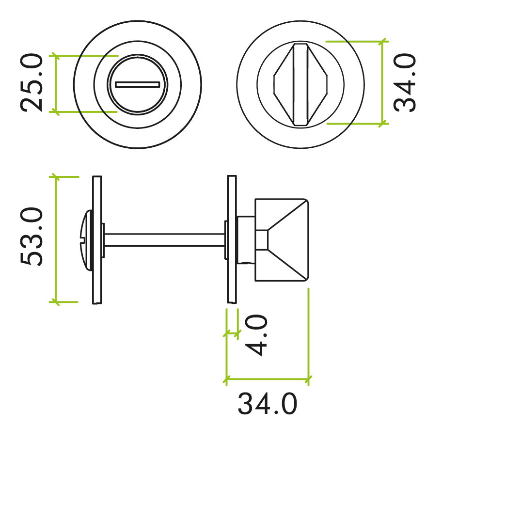 Zoo Hardware Rosso Tecnica RT004 Slim Turn and Release Set