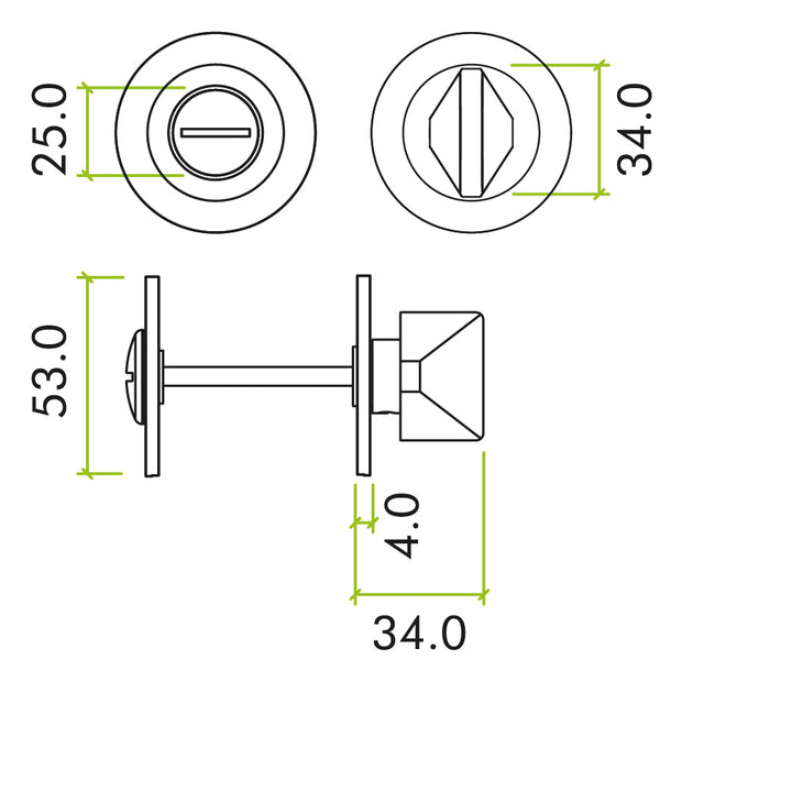 Zoo Hardware Rosso Tecnica RT004 Slim Turn and Release Set