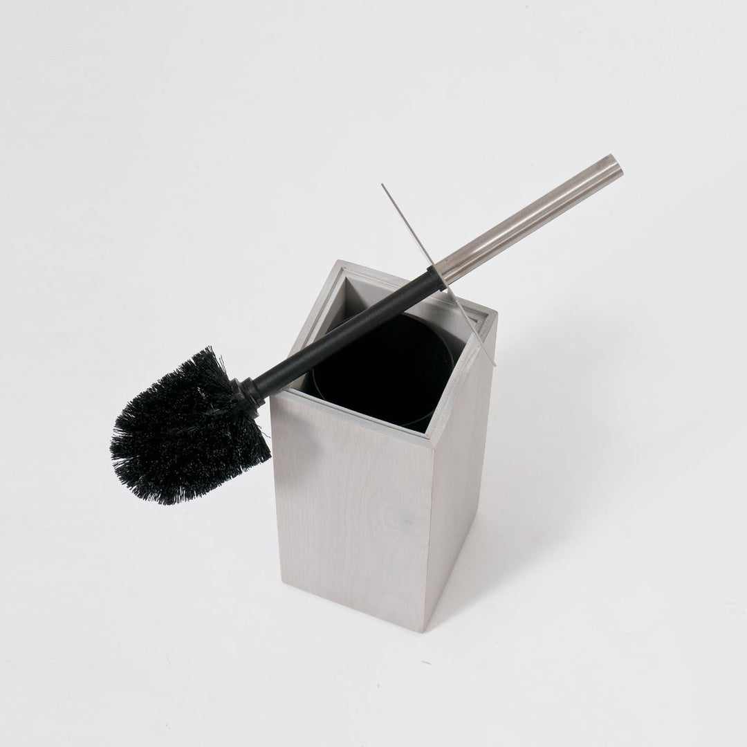 WIREWORKS 65005 'Mezza' Oyster Oak Toilet Brush Holder