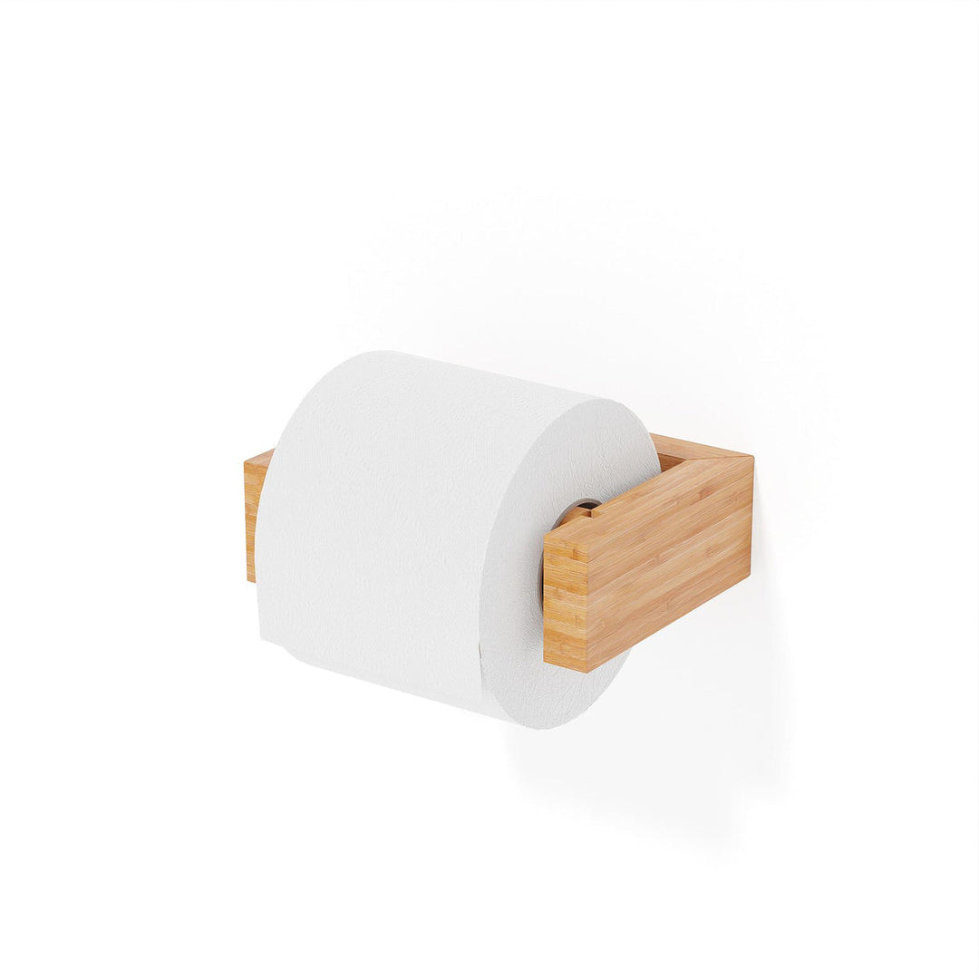 WIREWORKS 70006 Bamboo Wall Mounted Toilet Roll Holder