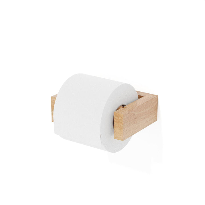 WIREWORKS 66015 Oak Wall Mounted Toilet Roll Holder