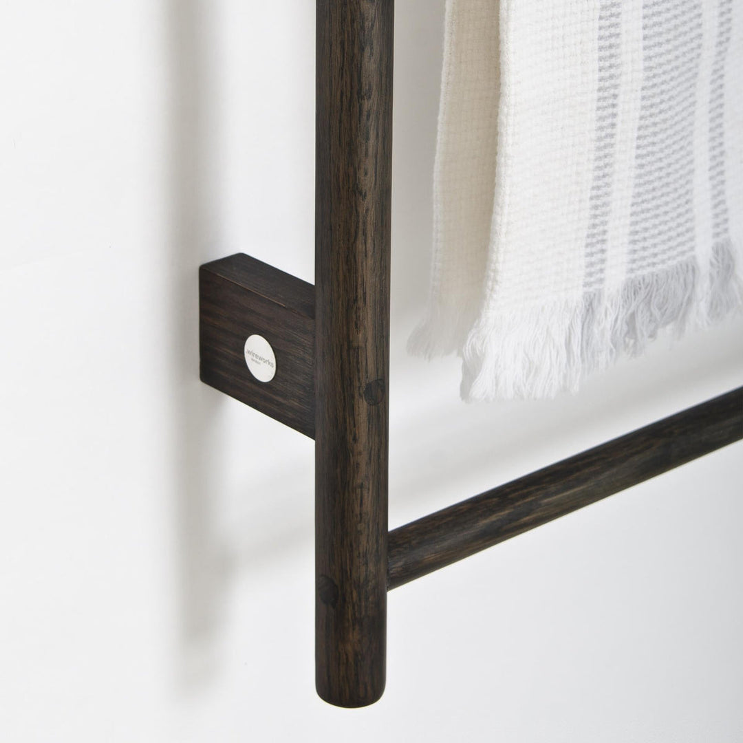 WIREWORKS 63229 Dark Oak Wall Bar Towel Rail