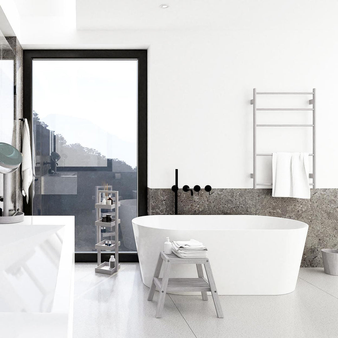 WIREWORKS 65009 Oak Oyster Wall Bar Towel Rail