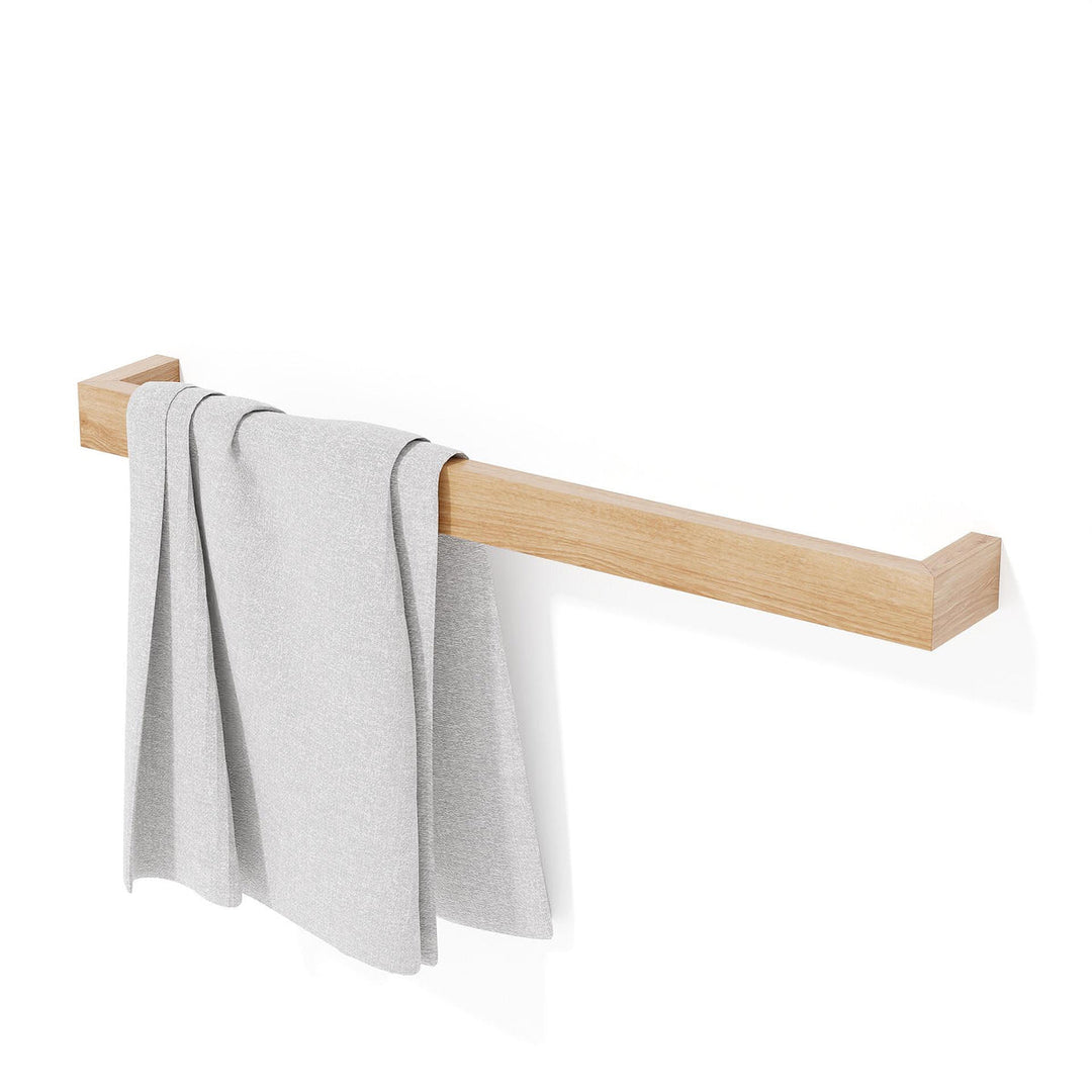 WIREWORKS 66019 Natural Oak Slimline Towel Rail - 720mm