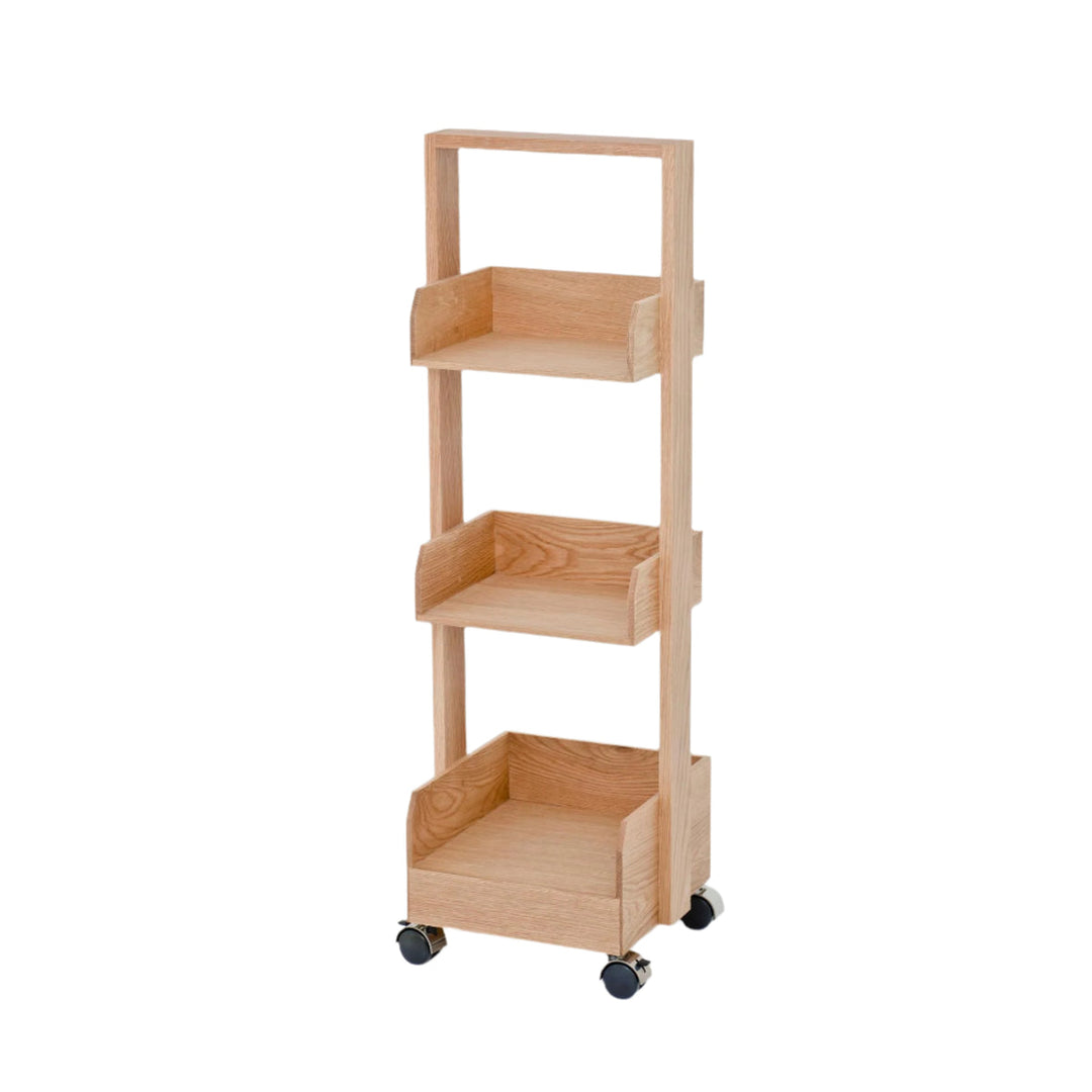 WIREWORKS 30099 Oak Mini Bookie Roller Shelf