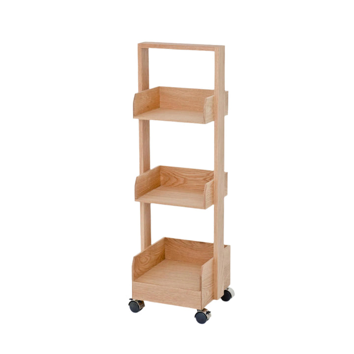 WIREWORKS 30099 Oak Mini Bookie Roller Shelf