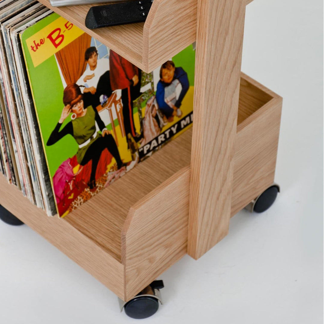 WIREWORKS 30099 Oak Mini Bookie Roller Shelf