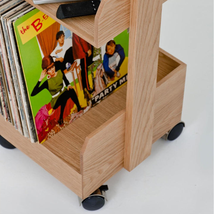 WIREWORKS 30099 Oak Mini Bookie Roller Shelf