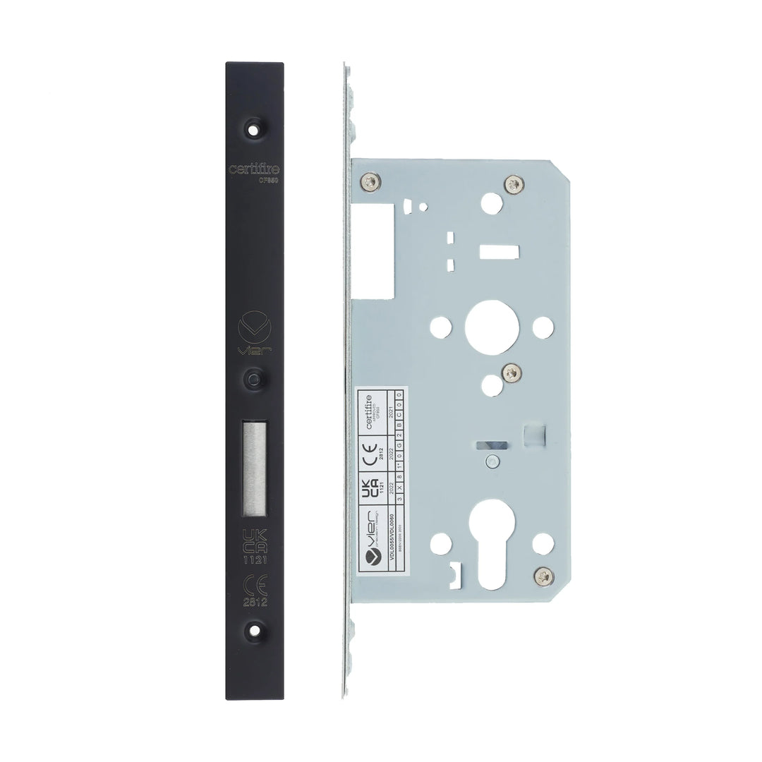 Zoo Hardware European DIN Square Cylinder Deadlock - 2 Piece - 55mm