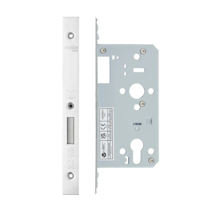Zoo Hardware European DIN Square Cylinder Deadlock - 2 Piece - 55mm