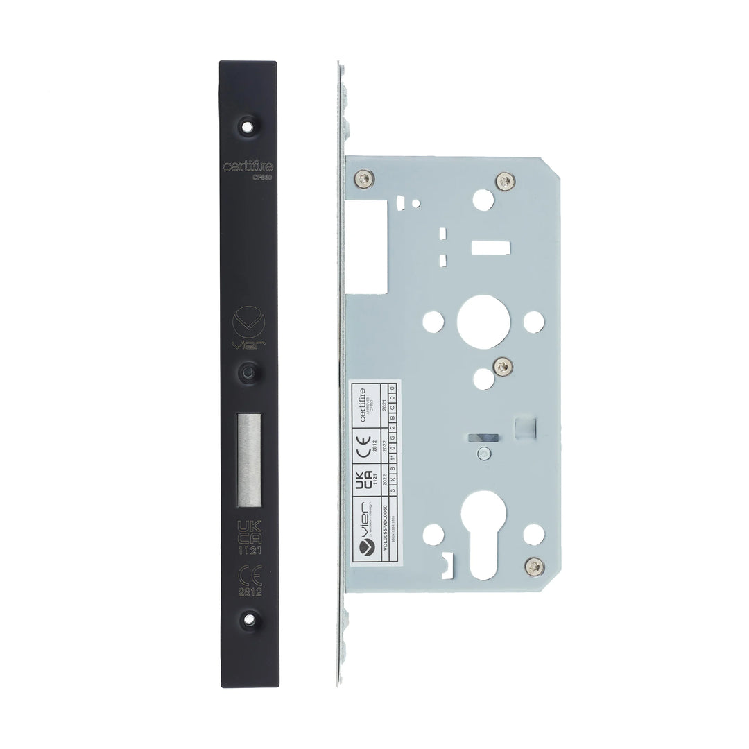 Zoo Hardware European DIN Square Cylinder Deadlock - 2 Piece - 55mm