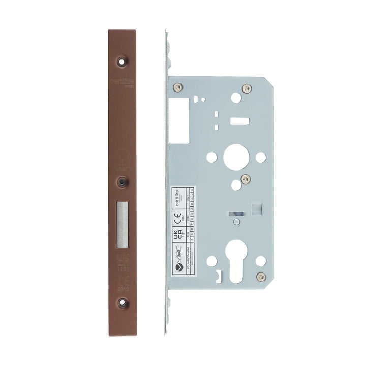 Zoo Hardware European DIN Square Cylinder Deadlock - 2 Piece - 55mm