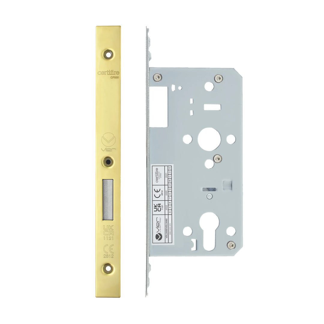 Zoo Hardware European DIN Square Cylinder Deadlock - 2 Piece - 55mm