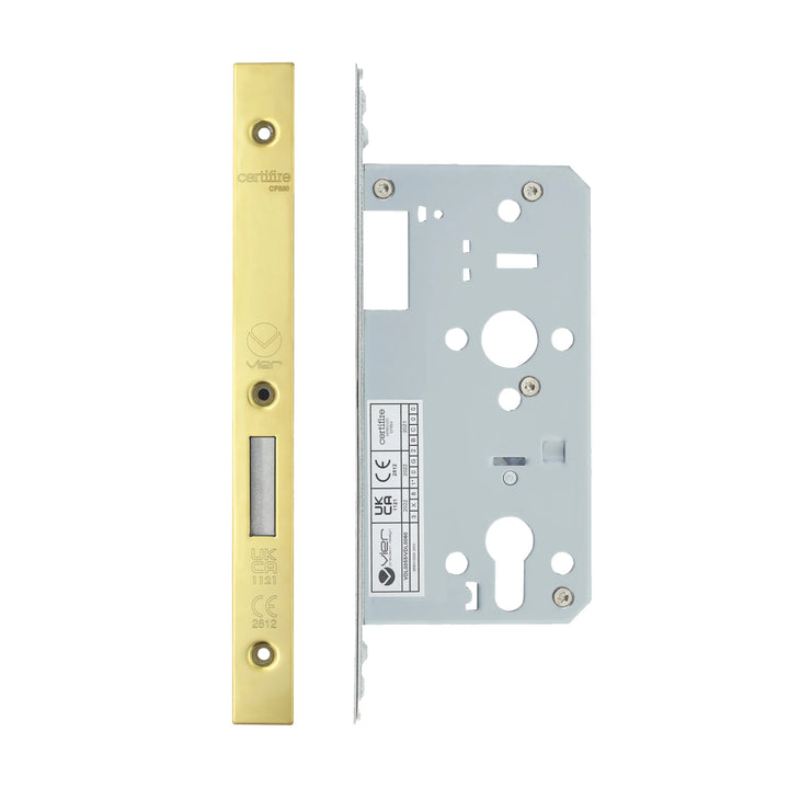 Zoo Hardware European DIN Square Cylinder Deadlock - 2 Piece - 55mm