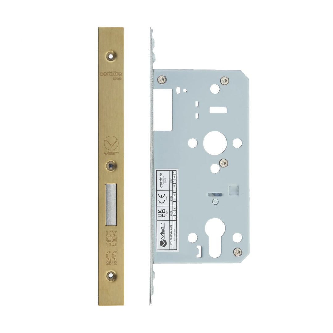 Zoo Hardware European DIN Square Cylinder Deadlock - 2 Piece - 55mm