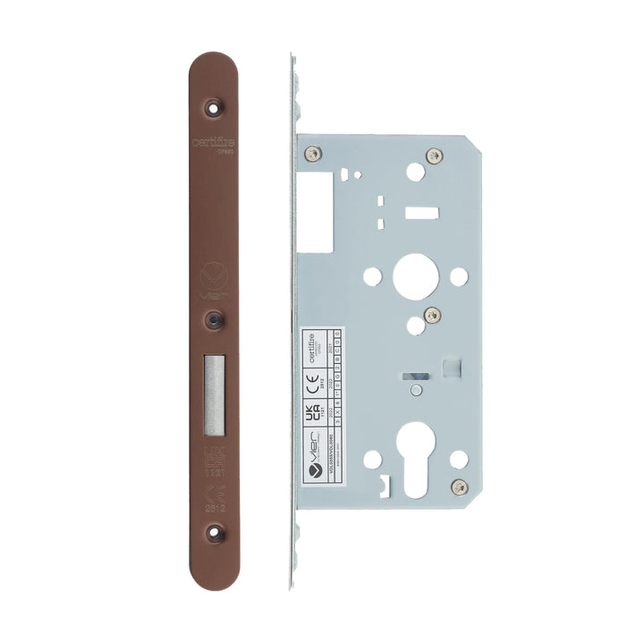 Zoo Hardware European DIN Radius Cylinder Deadlock - 2 Piece - 55mm