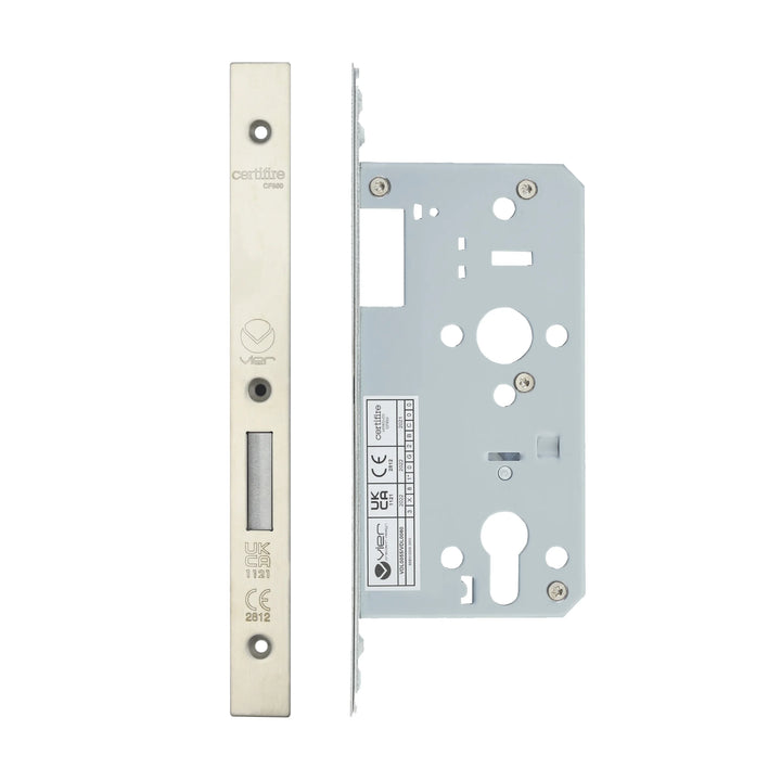 Zoo Hardware European DIN Square Cylinder Deadlock - 2 Piece - 55mm